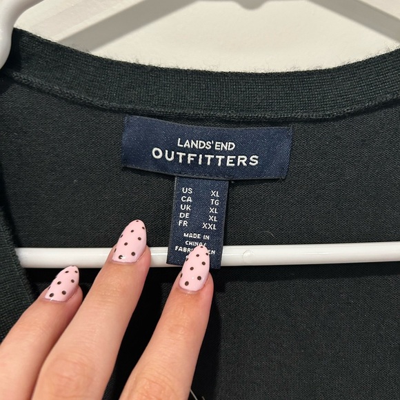 NWT KwikTrip x Lands End black  Women’s Button Up cardigan size XL - Picture 3 of 6